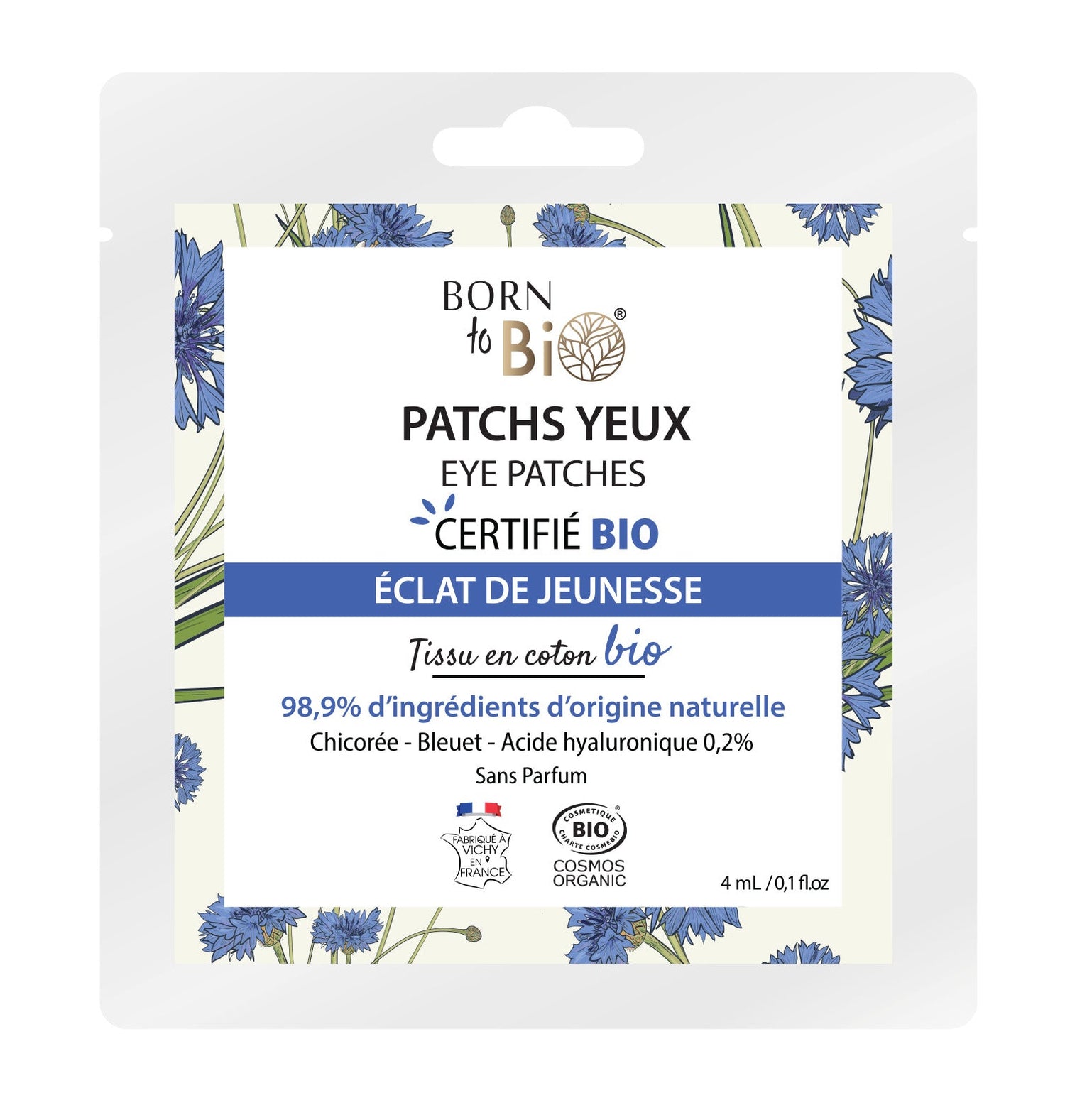 Patchs pour les yeux Éclat de Jeunesse en coton - Certifiés Bio